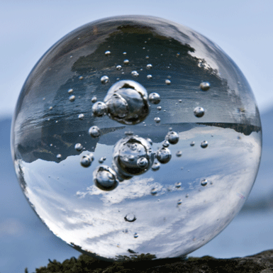 Magic ball with wild air bubbles
