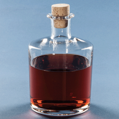 Whisky or Cognac decanter with cork stopper