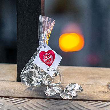 Mini hearts (bag of 6 hearts)